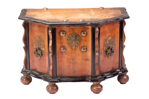 Lot 306 - A Dutch colonial Sri Lankan block fronted teak...