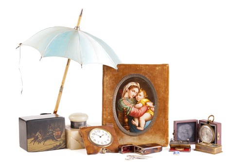 Lot 394 - A painted porcelain plaque depicting the...
