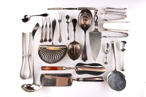 Lot 356 - A 19th century Dutch silver fish slice with a...