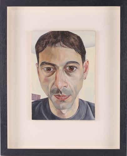 Lot 48 - James Hague (b.1970), 'Arthur', oil on board,...