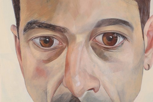 Lot 48 - James Hague (b.1970), 'Arthur', oil on board,...