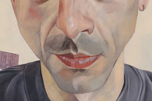 Lot 48 - James Hague (b.1970), 'Arthur', oil on board,...