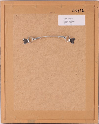 Lot 48 - James Hague (b.1970), 'Arthur', oil on board,...