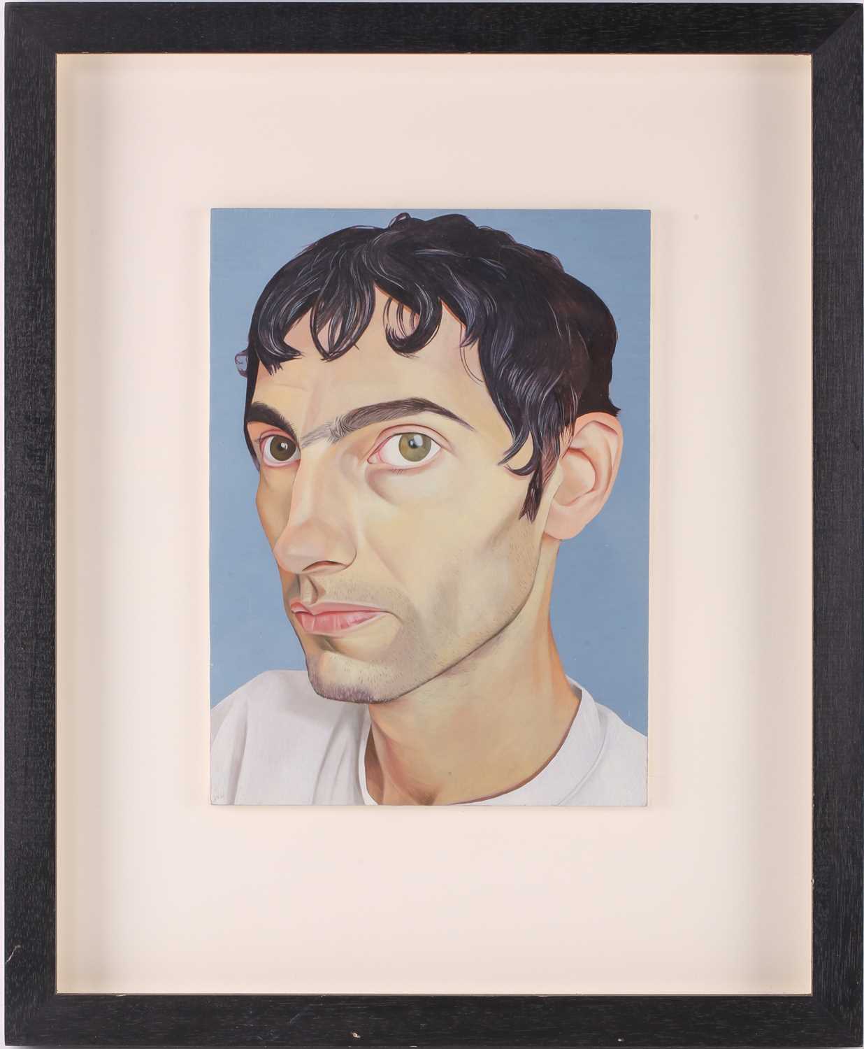 Lot 44 - James Hague (b.1970), 'Mark', oil on board, 26....