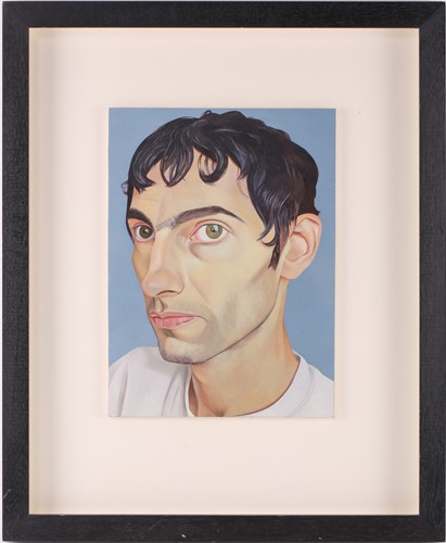 Lot 44 - James Hague (b.1970), 'Mark', oil on board, 26....