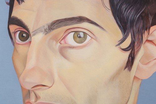 Lot 44 - James Hague (b.1970), 'Mark', oil on board, 26....