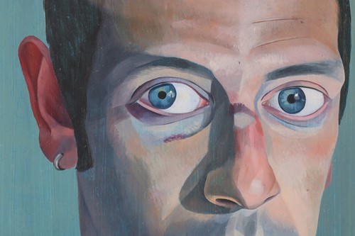 Lot 2 - James Hague (b.1970), 'Self Portrait', oil on...