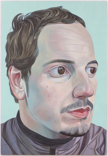 Lot 60 - James Hague (b.1970), Portrait of Luke, oil on...