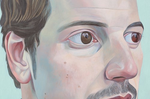 Lot 60 - James Hague (b.1970), Portrait of Luke, oil on...