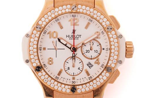 Lot 343 - A 44mm Hublot Big Bang Chronograph featuring a...