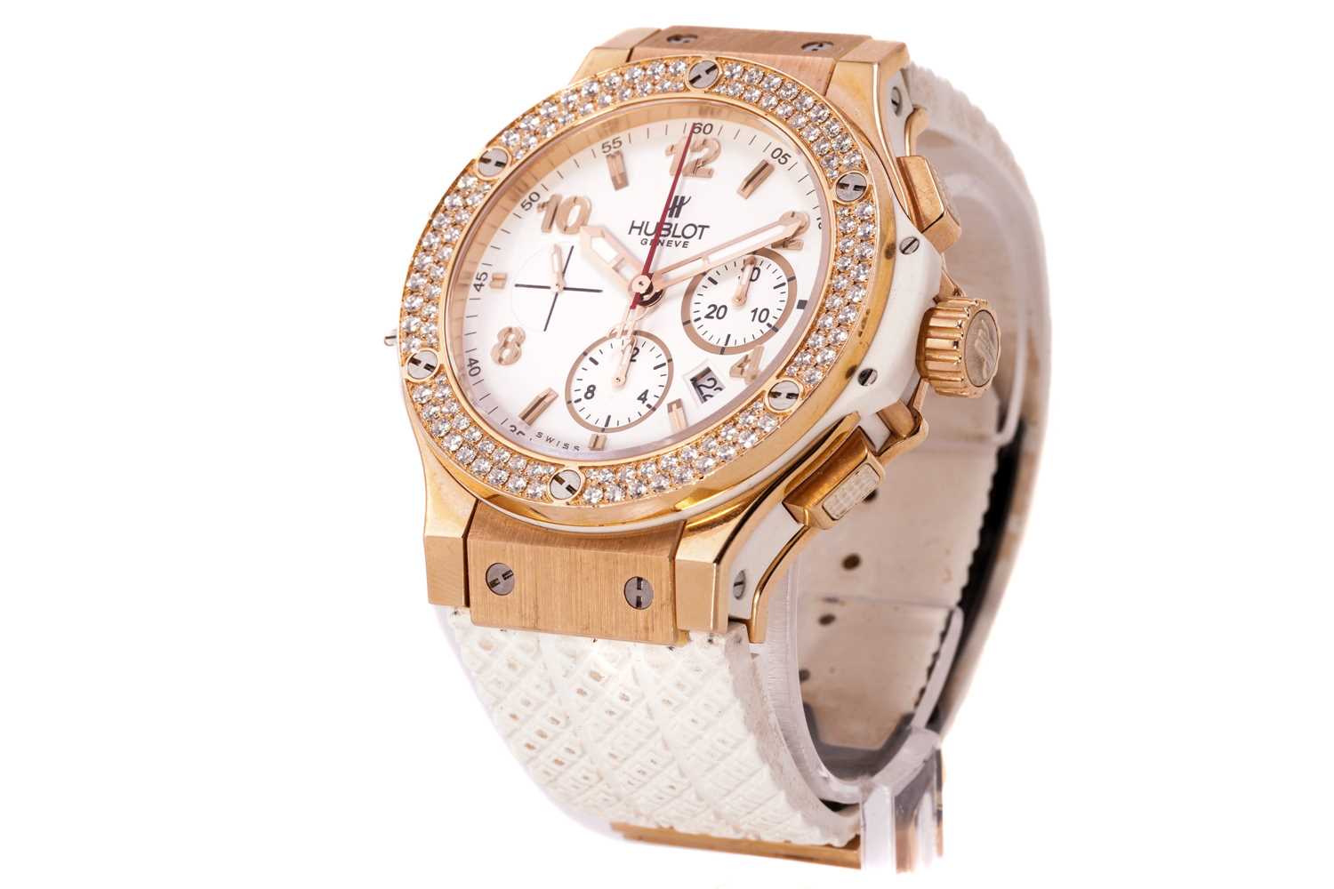 Lot 343 - A 44mm Hublot Big Bang Chronograph featuring a...