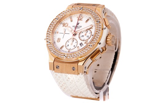 Lot 343 - A 44mm Hublot Big Bang Chronograph featuring a...