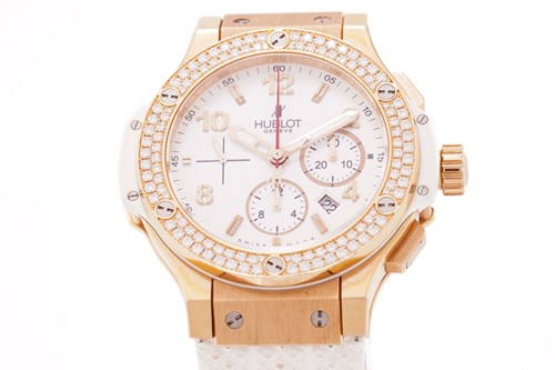 Lot 343 - A 44mm Hublot Big Bang Chronograph featuring a...