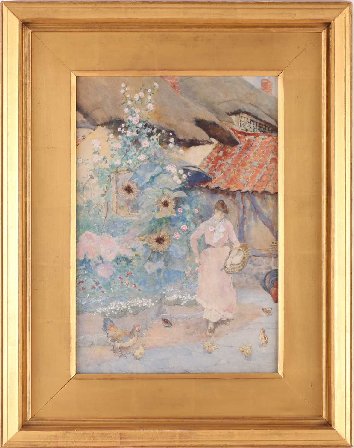 Lot 16 - David Woodlock (1842-1929) British, a woman...
