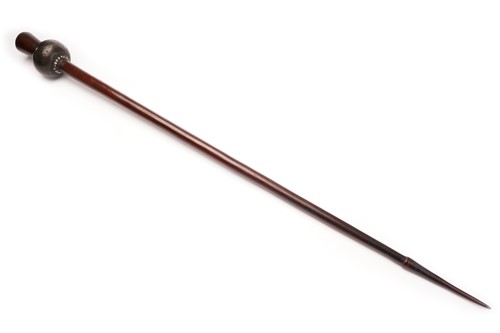 Lot 370 - A Tolai hardwood and hardstone ceremonial war...
