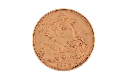 Lot 344 - A Victorian full sovereign, 1896, 7.9grams.