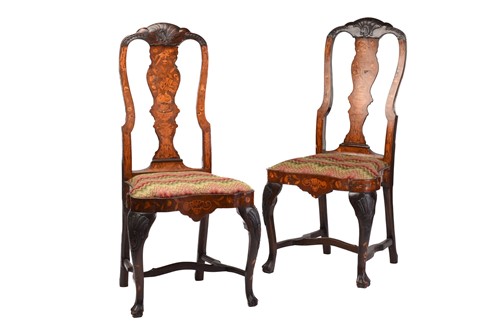Lot 254 - A pair of late 18th century Dutch marquetry...