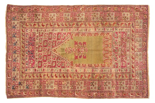 Lot 322 - A large old Anatolian probably Ghiordes prayer...