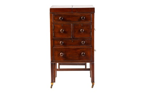 Lot 311 - An early 19th century mahogany wash stand, the...