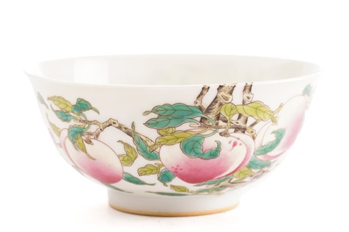 Lot 174 - A Chinese porcelain bowl, painted throughout...
