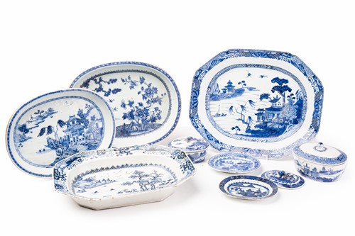 Lot 144 - A group of Chinese blue & white export...