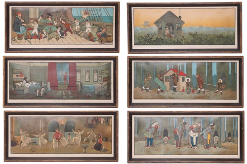 Lot 36 - After John Hassall (1868-1948), a set of six...