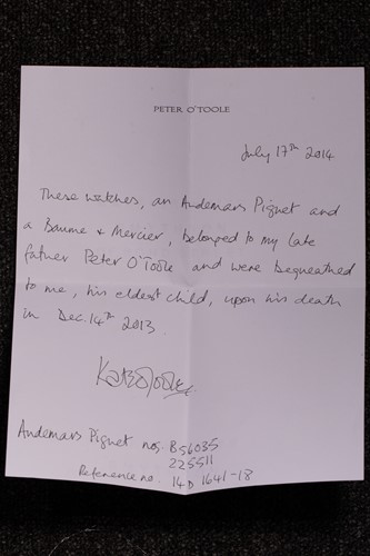 Lot 473 - Honorary Academy Award winner, Peter O’Toole’s...