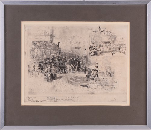 Lot 181 - Felix Buhot (French, 1847 – 1898), La Place...