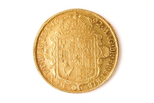Lot 372 - William & Mary, five guineas, 1692, conjoined...