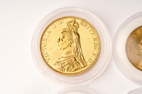 Lot 392 - Victoria four gold coin Jubilee set, 1887,...