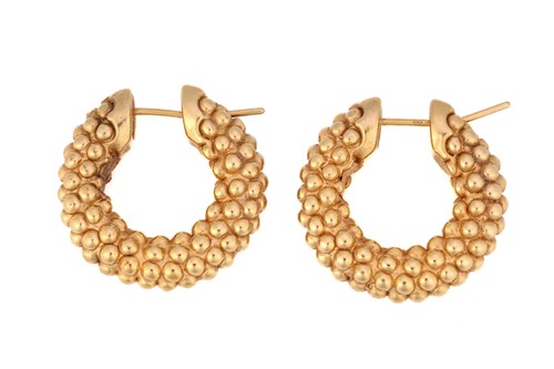 Lot 172 - FOPE - A pair of creole earrings, each...