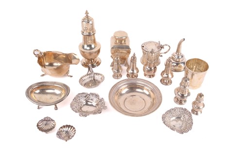 Lot 448 - A collection of Victorian and later silver...