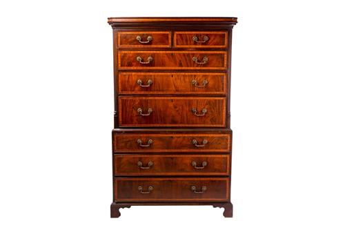 Lot 292 - A George III satinwood cross-banded secretaire...