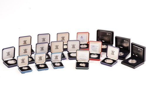 Lot 366 - UK silver and silver proof coins, comprising a...