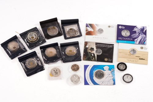 Lot 382 - A collection of fine silver coins, comprising...