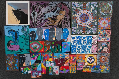 Lot 23 - Sally Vaughan, two folios of designs,...