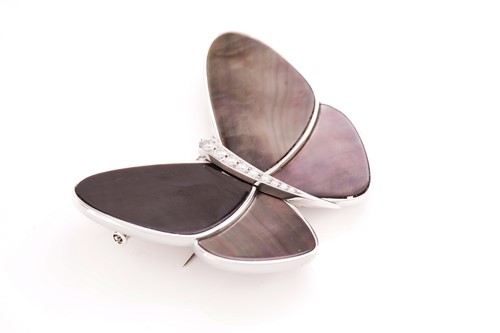 Lot 279 - Van Cleef & Arpels - 'Butterfly clip' brooch...