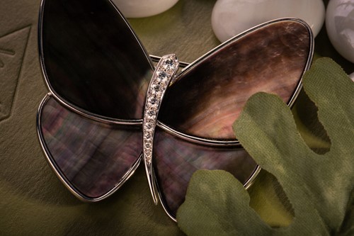 Lot 279 - Van Cleef & Arpels - 'Butterfly clip' brooch...