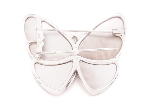 Lot 279 - Van Cleef & Arpels - 'Butterfly clip' brooch...