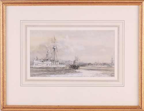 Lot 6 - William Wyllie (1851-1931), 'Chinese Gunboat...