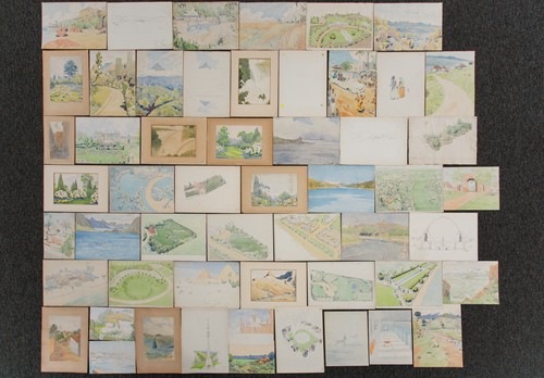 Lot 70 - A folio containing a large collection of...