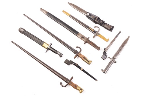 Lot 482 - A collection of nine bayonets to include two...