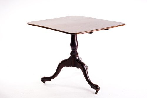 Lot 282 - A George III mahogany rectangular topped snap...