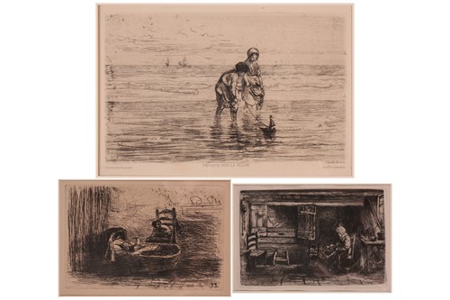 Lot 184 - Jozef Israels (1824 – 1911) The Old Couple,...
