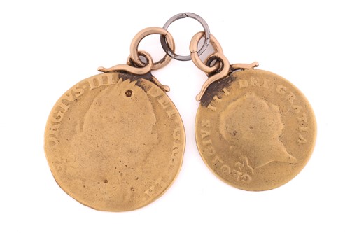 Lot 373 - A Geo III guinea, 1782 and a half guinea, 1810,...