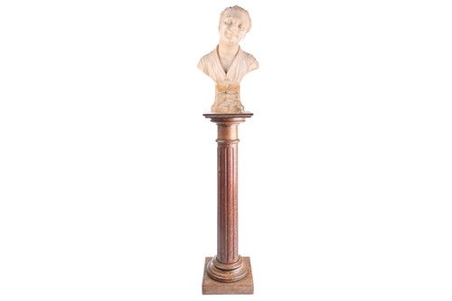 Lot 315 - An Italian early 20th century carved white and...