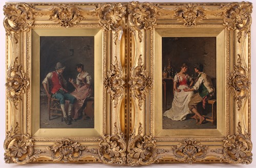 Lot 50 - 19th Italian School, Couples making Cats...