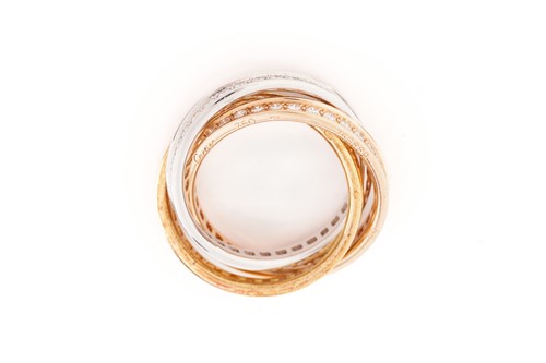 Lot 1 - Cartier - 'Trinity' diamond ring, containing...