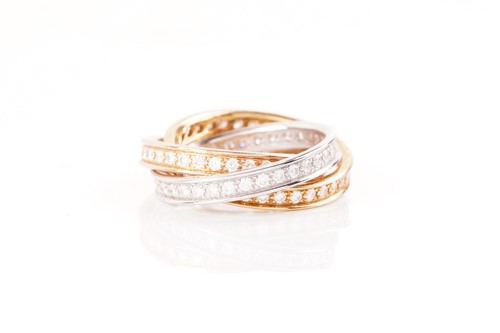 Lot 1 - Cartier - 'Trinity' diamond ring, containing...