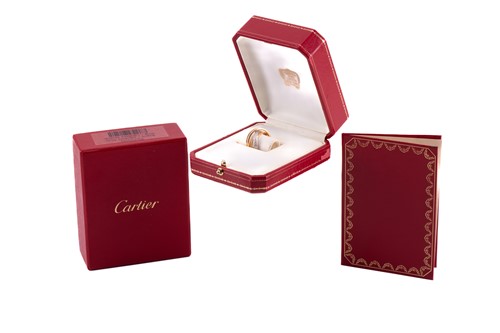 Lot 1 - Cartier - 'Trinity' diamond ring, containing...